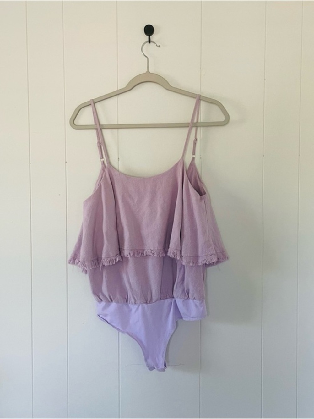 Promesa Lavender Ruffle Bodysuit NEVER WORN